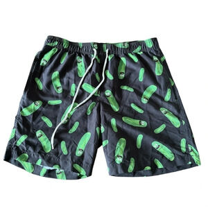 Rick & Morty pickle rick men’s swim trunks with pockets